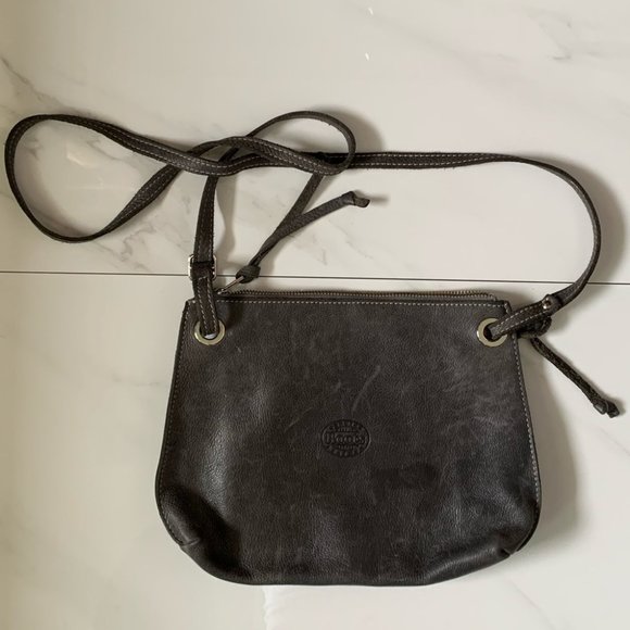 Roots Edie Grey Leather Adjustable Crossbody Bag - Picture 11 of 13